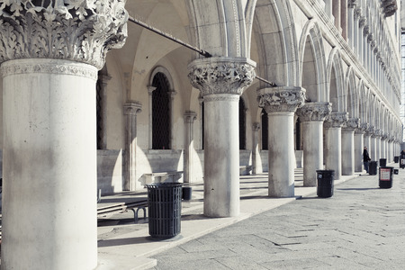 Exterior of Venice Doge's palace, Venice, Italyのeditorial素材