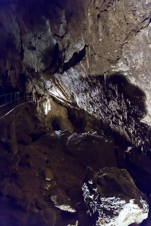 The beautiful view of a Postojna grotte in Sloveniaの写真素材