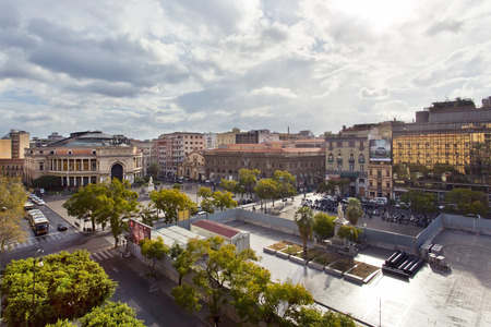Palermo, beautiful view of the theater Politeamaのeditorial素材