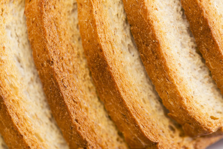 Close up of a group of rusks set in order
