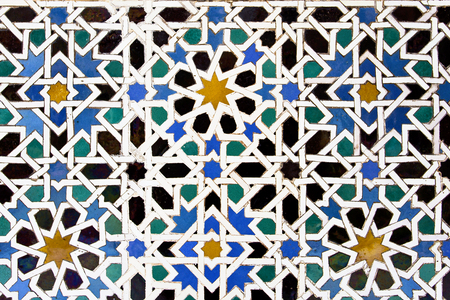 Real Alcazar in Seville. Patio de las Doncellas. One of the most beautiful landmarks in Real Alcazar Palaceのeditorial素材