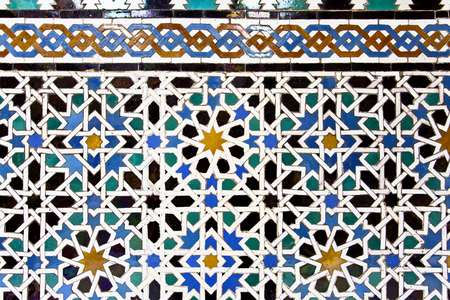 Real Alcazar in Seville. Patio de las Doncellas. One of the most beautiful landmarks in Real Alcazar Palaceのeditorial素材