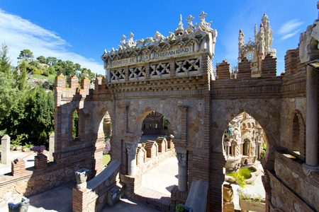 Colomares castle in memory of Christopher Colomb at Benalmadena in Spainのeditorial素材