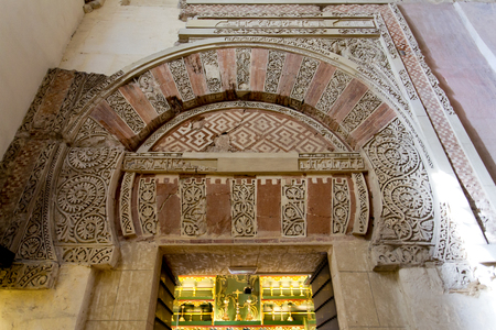 Inside the Grand Mosque Mezquita cathedral of Cordoba, Andalusia, Spainのeditorial素材