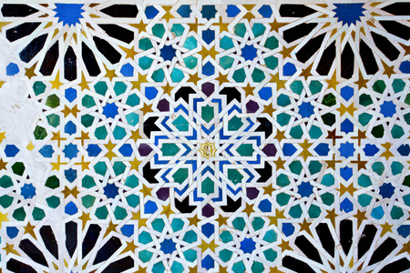 A beautiful detail of Alhambra in Granada, Andalusia, Spainのeditorial素材
