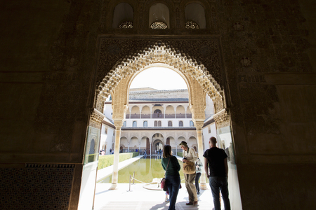 A beautiful view of Alhambra in Granada, Andalusia, Spainのeditorial素材