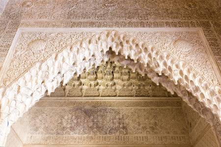 The Hall of the Abencerrajes, Sala de los Abencerrajes, at Royal complex of Alhambra, Granada, Andalusia, Spainのeditorial素材