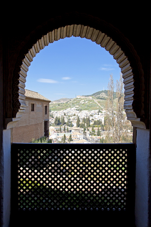 The Hall of the Abencerrajes, Sala de los Abencerrajes, at Royal complex of Alhambra, Granada, Andalusia, Spainのeditorial素材