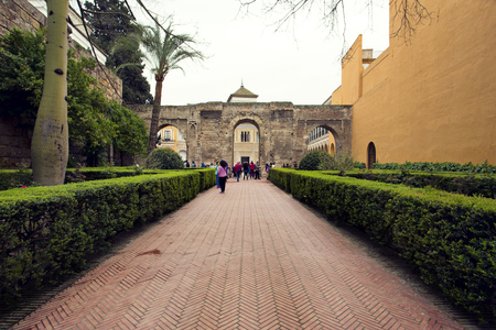 Real Alcazar in Seville. A building in the palatial complex Alcazarのeditorial素材