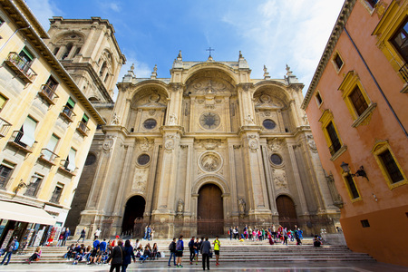 The famous cathedral in Granada, Andalusia, Spainのeditorial素材