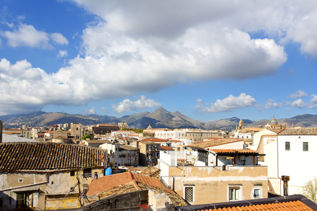 Aerial view of Palermo, capital city of Sicilyの写真素材