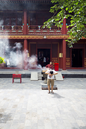 BEIJING, CHINA, 2013, June 17: tourists visiting the Tibetan temple in Beijingのeditorial素材