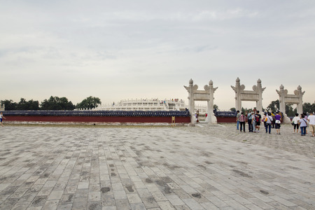 BEIJING, CHINA, 2013 June, 20: tourists visiting the Temple of Heaven in Beijing, Chinaのeditorial素材
