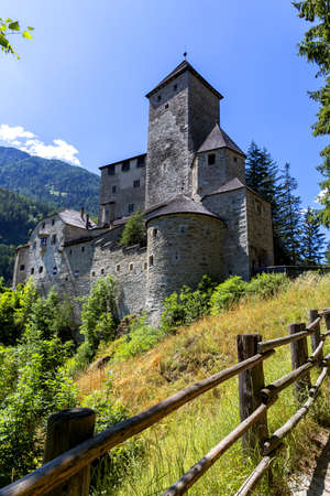 Castle Taufers in Campo Tures. Valle Aurina near Brunico, South Tyrol in Italyのeditorial素材