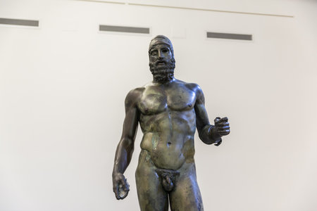 REGGIO CALABRIA, ITALY 2021, August 05: Visiting the archaeological museum of Reggio Calabriaのeditorial素材