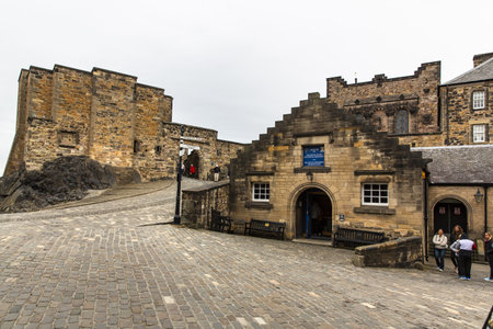 EDINBURGH, SCOTLAND 2022, August 22: Edinburgh Castle is an ancient fortress, from its position on top of the castle rock it dominates the panorama of the city of Edinburghのeditorial素材