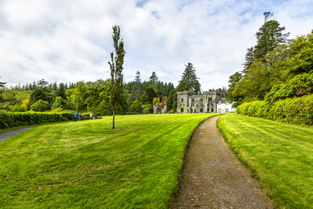 Beautiful view of Armadale Castle, in the Isle of Skye, Scotlandのeditorial素材