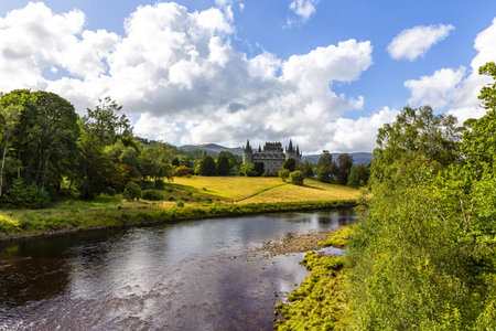 The Inveraray Castle. An Iconic Scottish Visitor Attraction in Argyllのeditorial素材