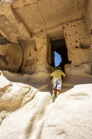 Pasabag, its famous fairy chimneys in Goreme Valley, Cappadocia, Turkeyのeditorial素材