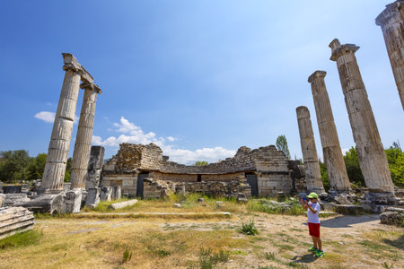 APHRODISIAS, TURKEY 2023, August 11: Aphrodisias is a Greco-Hellenistic city of Caria, in the Meander Valley, in Turkeyのeditorial素材
