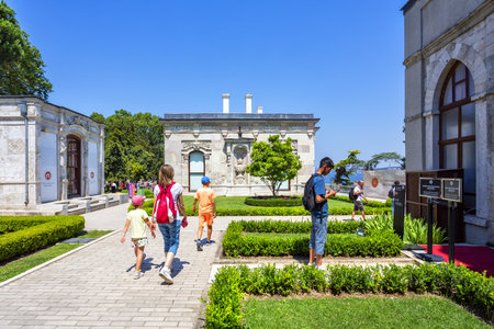 ISTANBUL, TURKEY 2023 August 03: Beautiful view of the famous Topkapi Palace in Istanbul, Turkiyeのeditorial素材