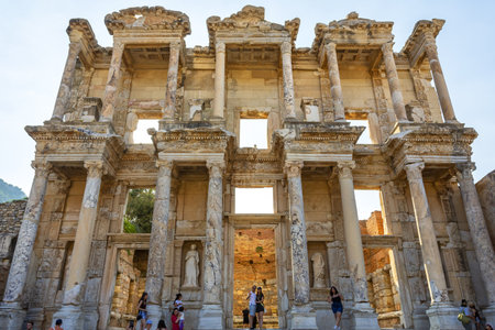 EPHESUS, TURKEY 2023, August 10: Beautiful view of Ephesus, a very important archaeological site in southwestern Turkeyの写真素材
