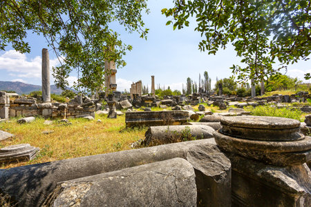 Aphrodisias is a Greco-Hellenistic city of Caria, in the Meander Valley, in Turkeyの写真素材