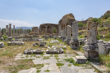 Aphrodisias is a Greco-Hellenistic city of Caria, in the Meander Valley, in Turkeyの写真素材