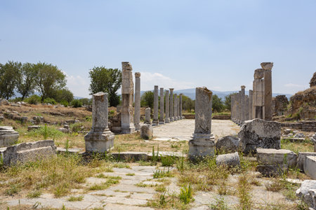 Aphrodisias is a Greco-Hellenistic city of Caria, in the Meander Valley, in Turkeyの写真素材