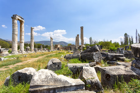Aphrodisias is a Greco-Hellenistic city of Caria, in the Meander Valley, in Turkeyの写真素材