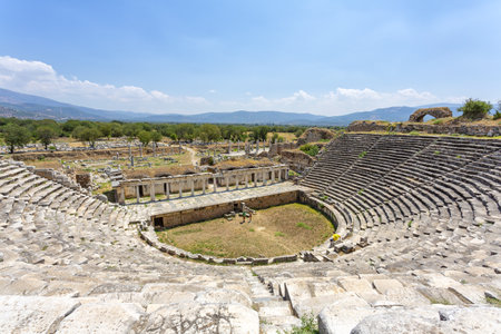 Aphrodisias is a Greco-Hellenistic city of Caria, in the Meander Valley, in Turkeyの写真素材
