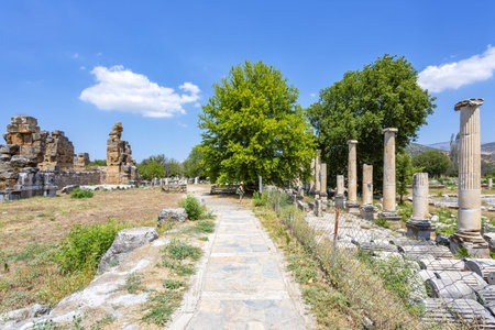 Aphrodisias is a Greco-Hellenistic city of Caria, in the Meander Valley, in Turkeyの写真素材