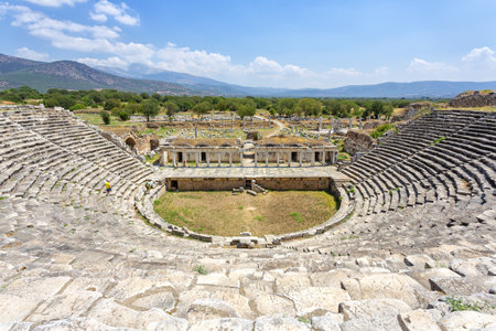 Aphrodisias is a Greco-Hellenistic city of Caria, in the Meander Valley, in Turkeyの写真素材
