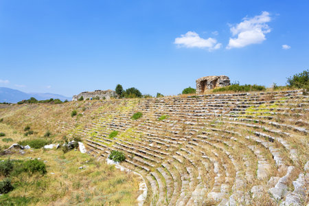 Aphrodisias is a Greco-Hellenistic city of Caria, in the Meander Valley, in Turkeyの写真素材