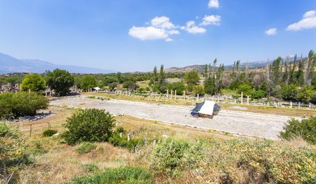 Aphrodisias is a Greco-Hellenistic city of Caria, in the Meander Valley, in Turkeyの写真素材