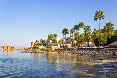 Beautiful view of Bodrum sea in Turkiye at dawnの写真素材