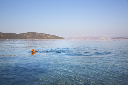 Beautiful view of Bodrum sea in Turkiye at dawnの写真素材