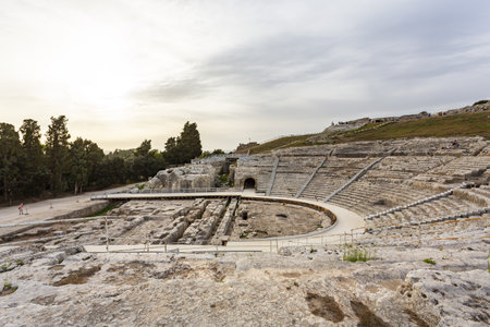 The ancient Greek theater of Syracuse, Neapolis, Sicily