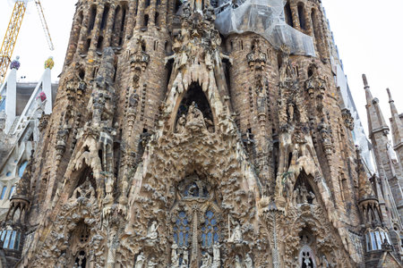 Exteriors of the spectacular Sagrada Familia in Barcelona, ââââSpainの写真素材