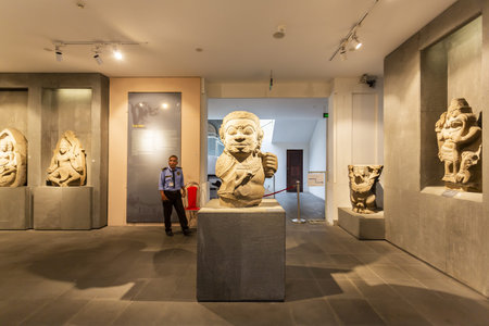 DANANG, VIETNAM 2024 August 15: Da Nang Museum of Cham Sculpture, the world's largest collection of ancient Cham art and Hindu Buddhist heritageのeditorial素材