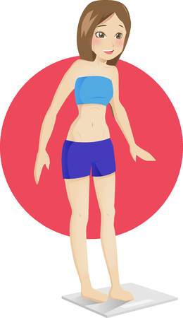 Woman Weight-Loss Clipartのイラスト素材