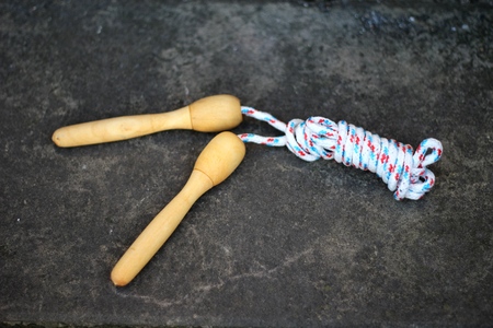 Jump rope - ecological toy for kidsの写真素材