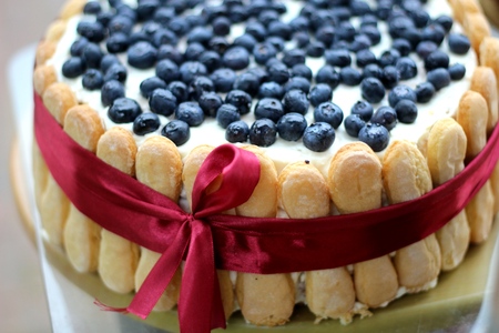 Homemade cake with summer fruits