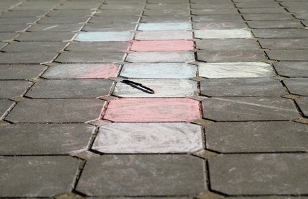 Hopscotch - popular street gameの写真素材