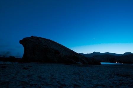 Blue Night in Cabo de Gata, Almeriaの写真素材