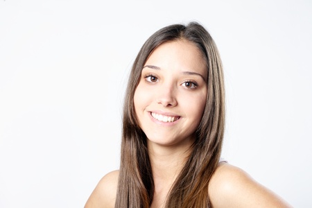 Smiling Brunetteの写真素材