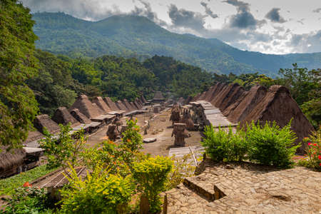 Bena traditional village on Flores, Indonesiaのeditorial素材