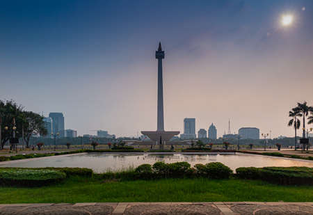 Monument Nasional (Monas) in central Jakarta, Indonesiaの写真素材
