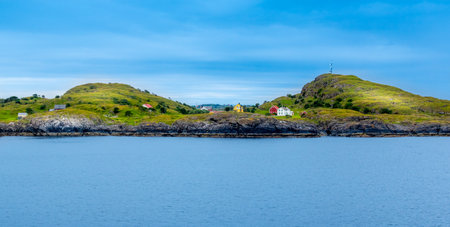 Small inhabited island at the Lofoten, Norwayの写真素材
