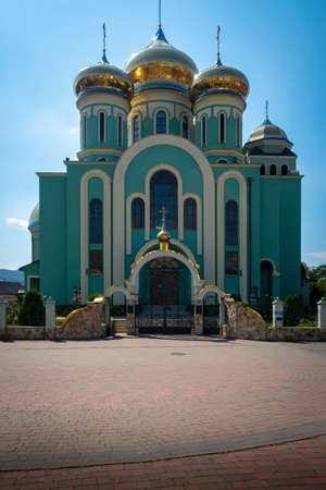 Russian Orthodox Church (Svyato Kyrylo-MefodiyevsÊ¹kyy KafedralÊ¹nyy Sobor Rptsvu) in Khust,...